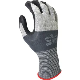 glove with high end vibe-  SHOWA™ Size 6 13 Gauge Foam Nitrile Palm Coated Work Gloves With Microfiber And Nylon Liner And Knit Wrist Cuff