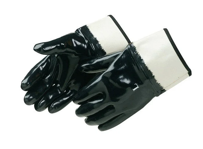 glove with velcro-  Smooth Finish Black Neoprene - Safety Cuff Smooth Finish Black Neoprene - Dozen