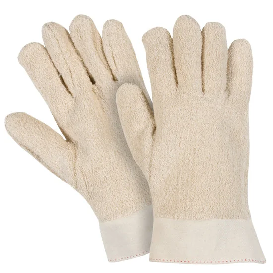 glove with firm base-  Southern Glove ITC24BT Medium Weight Terry Cloth Gloves (One Dozen)