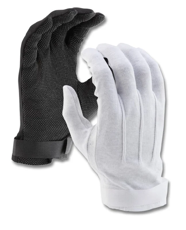 glove with rugged-  SURE GRIP ECONO COTTON GLOVE WITH VELCRO CLOSURE