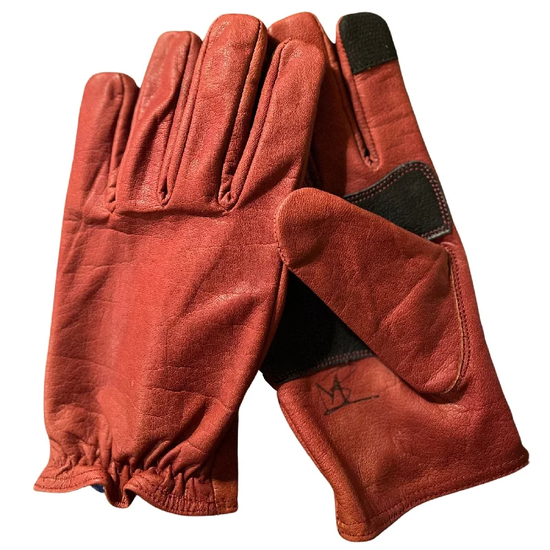 glove with pink accent-  The Leather Glove - Broadway Burgundy