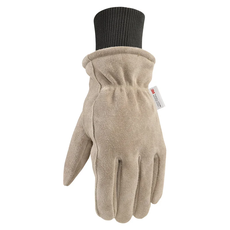 glove with cool touch-  Wells Lamont HydraHyde M Suede Cow Leather Winter Brown Gloves