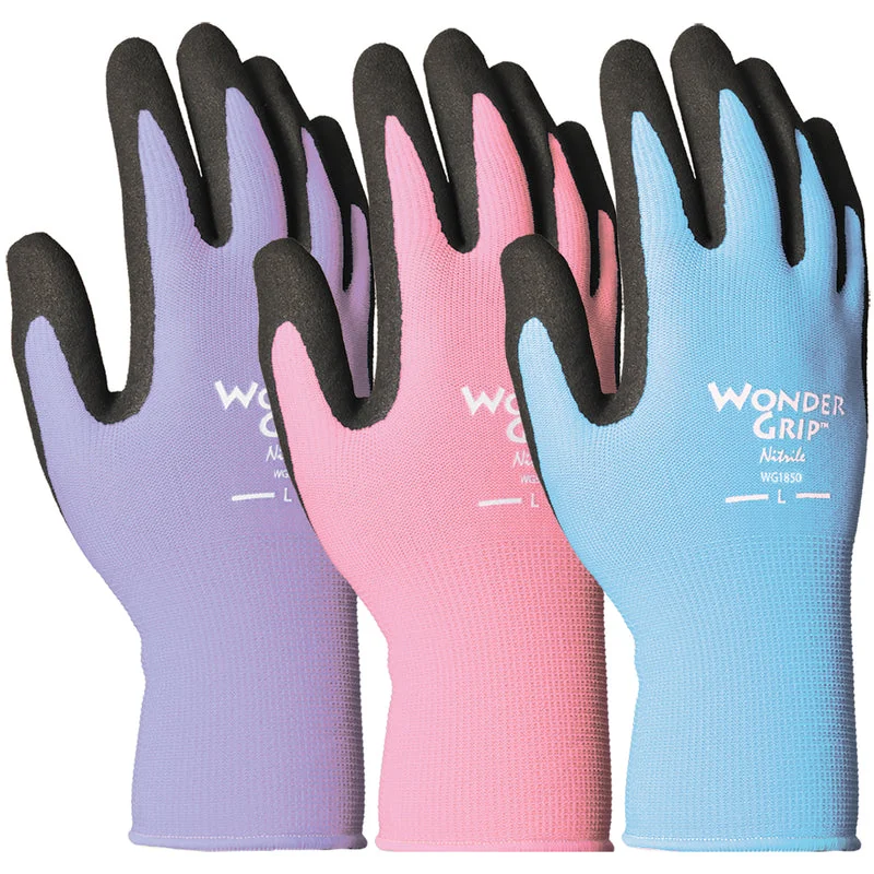 glove for winter-  Wonder Grip WG1850ACM Medium Nearly Naked Gloves Assorted Colors