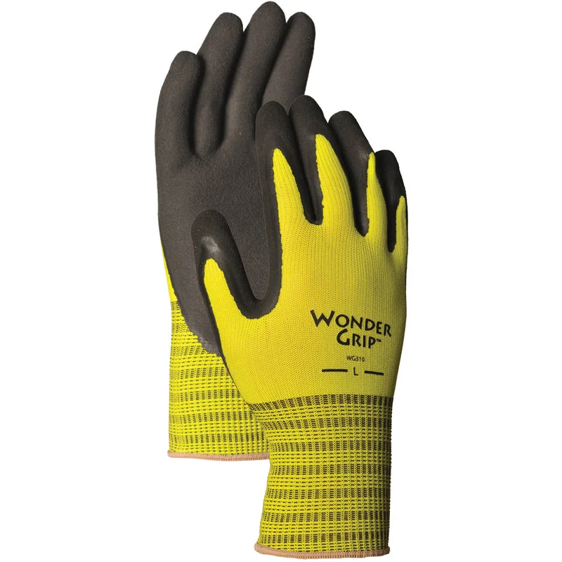 glove with grip-  Bellingham Unisex Indoor/Outdoor Palm Gloves Black/Yellow XS 1 pair