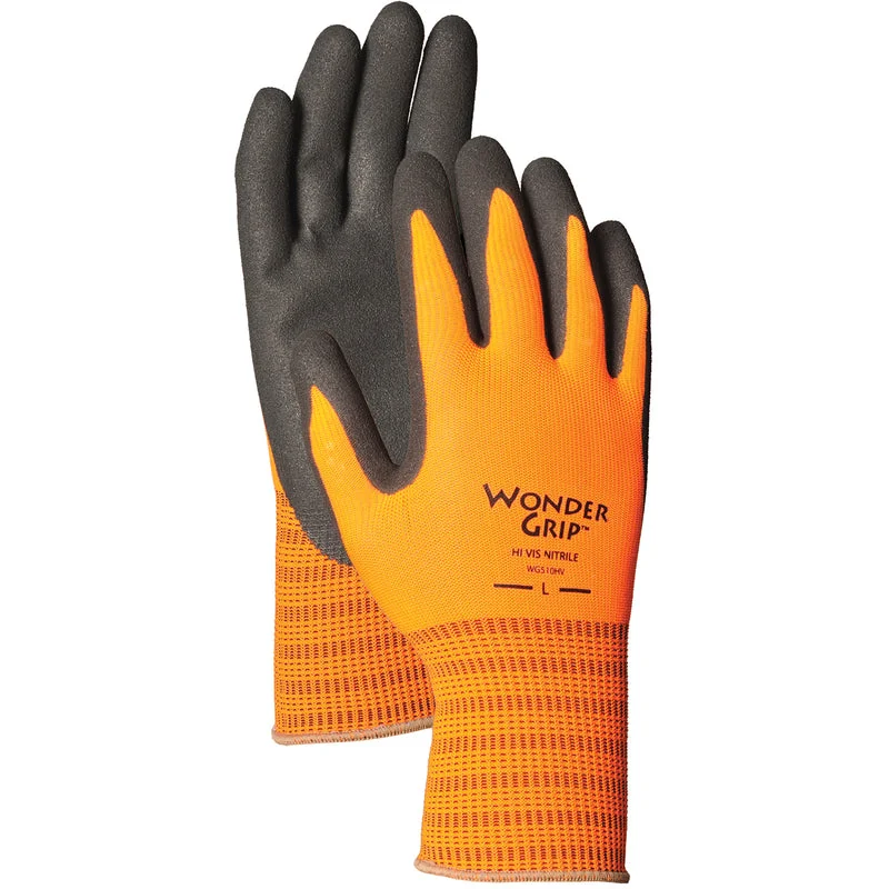 glove for sports-  Bellingham Wonder Grip Grip Gloves Black/Bright Orange L 1 pair