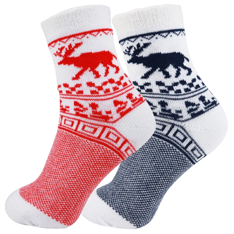 sock for chic vibe-  AAS Elk Thick Wool Knitting Socks Christmas Two Pack