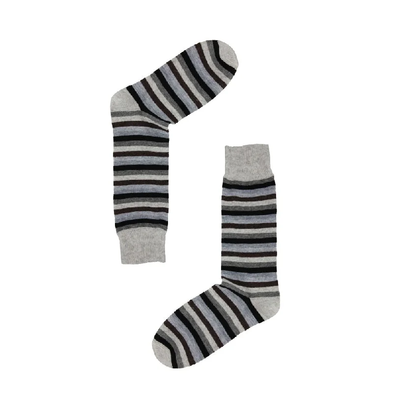 sock for modern appeal-  AAS Cotton Dress Crew Socks Welt Funky Stripe