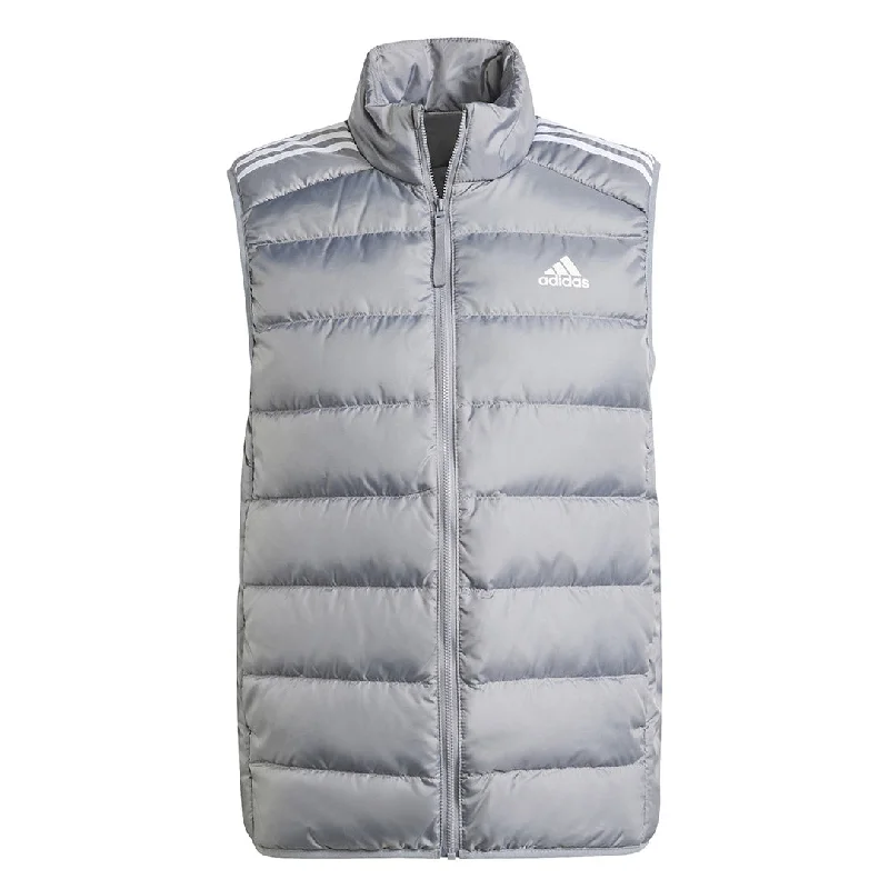 sock with unique edge-  adidas - Men's Essentials 3-Stripes Down Vest (IK3212)