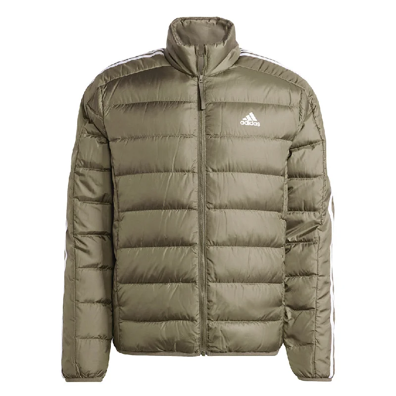 sock with sharp vibe-  adidas - Men's Essentials 3-Stripes Lite Down Jacket (IK3207)