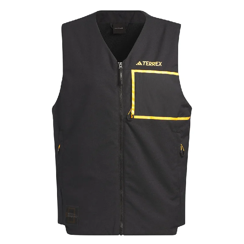 sock for urban shade-  adidas - Men's Terrex x National Geographic Fleece Lined Vest (IL8992)