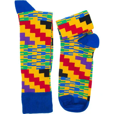 sock with anti slip-  Akwaaba Kente African Socks