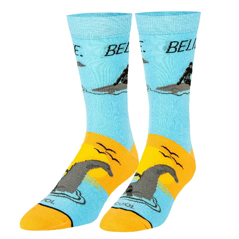 sock with bright edge-  Believe Men's Crew Socks