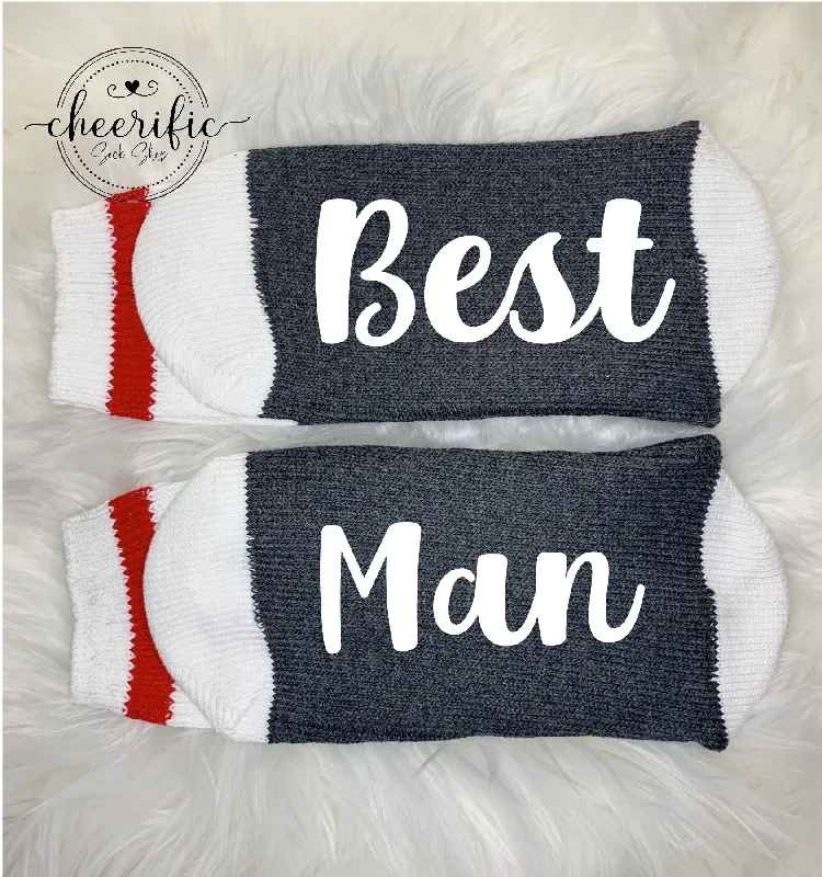 sock with warm vibe-  Best Man Socks, Wedding Party