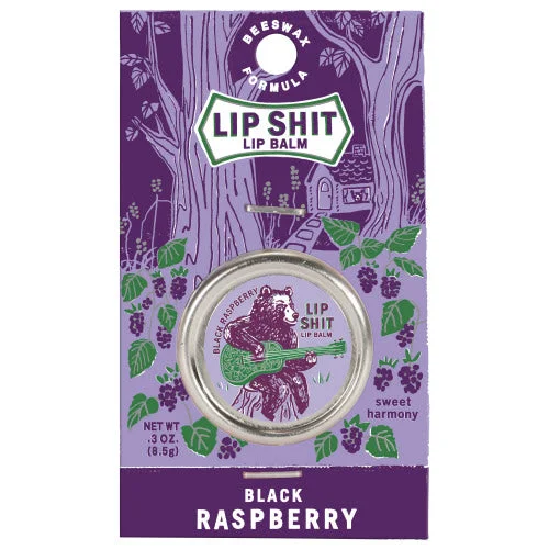 sock with bold edge-  Black Raspberry Lip Shit Lip Balm