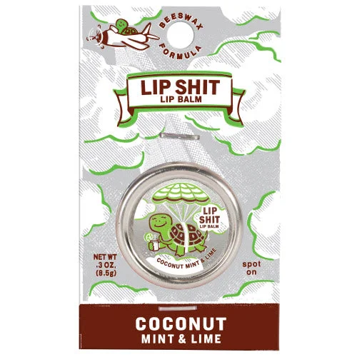 sock with cool edge-  Coconut Mint Lip Shit Lip Balm