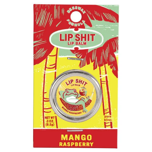 sock with bright vibe-  Mango Raspberry Lip Shit Lip Balm