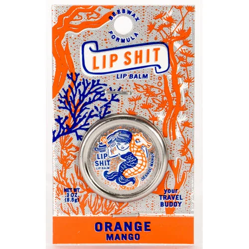 sock with rugged touch-  Orange Mango Lip Shit Lip Balm