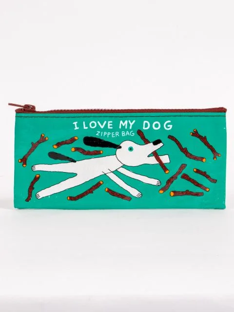 sock with sleek edge-  I Love My Dog Pencil Case