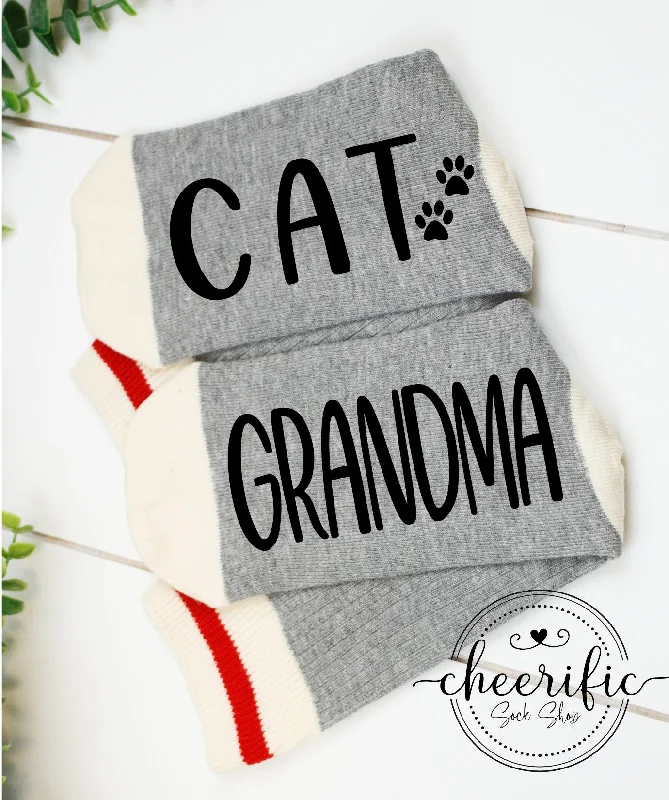 sock with bold style-  Cat Grandma Socks