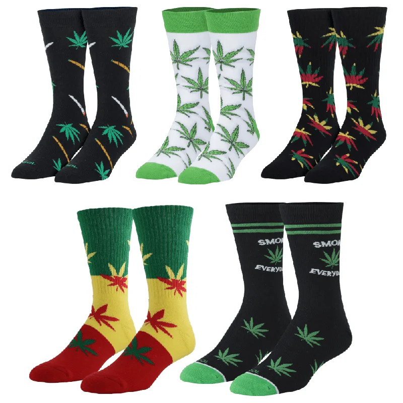 sock with clean shade-  Cool Socks, Funny Weed, Pot and Marijuana Themed Socks Gift Box Set, 5 Pairs