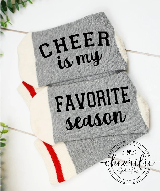 sock for sporty-  Cheer Is My Favorite Season Socks