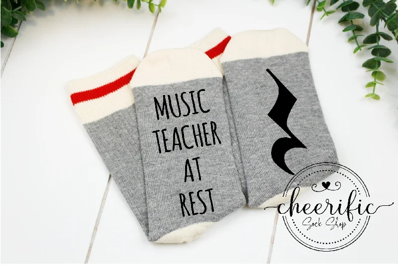 sock for workout-  Music Teacher Socks