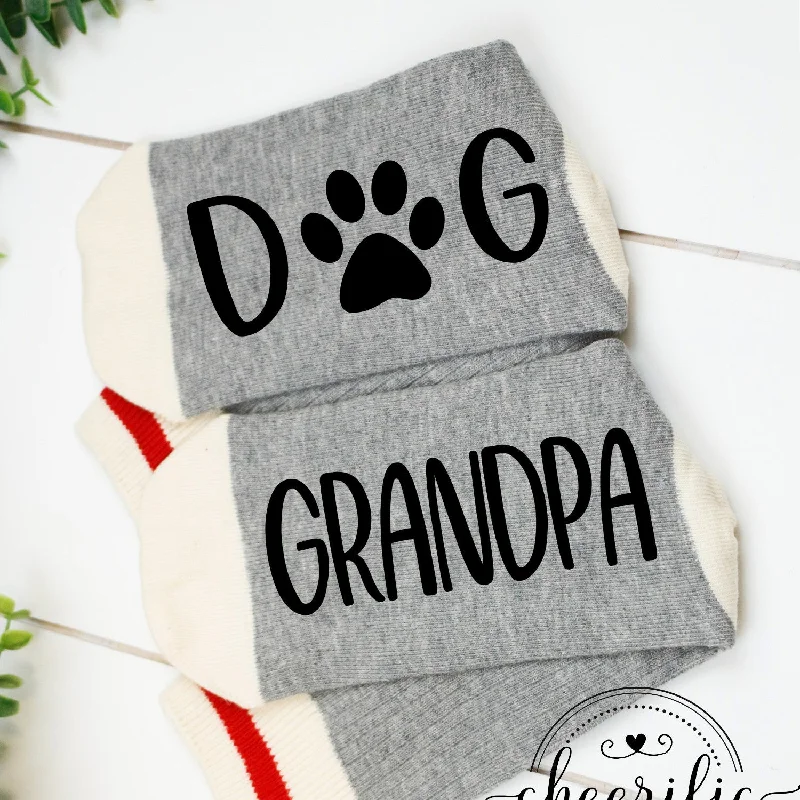 sock with sleek feel-  Dog Grandpa Socks