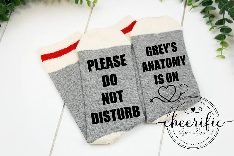 sock with bright touch-  Watching Greys Anatomy Socks