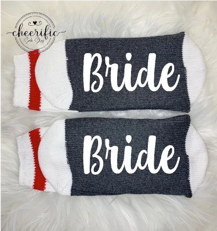 sock for athletic-  Bride Socks, Wedding Party