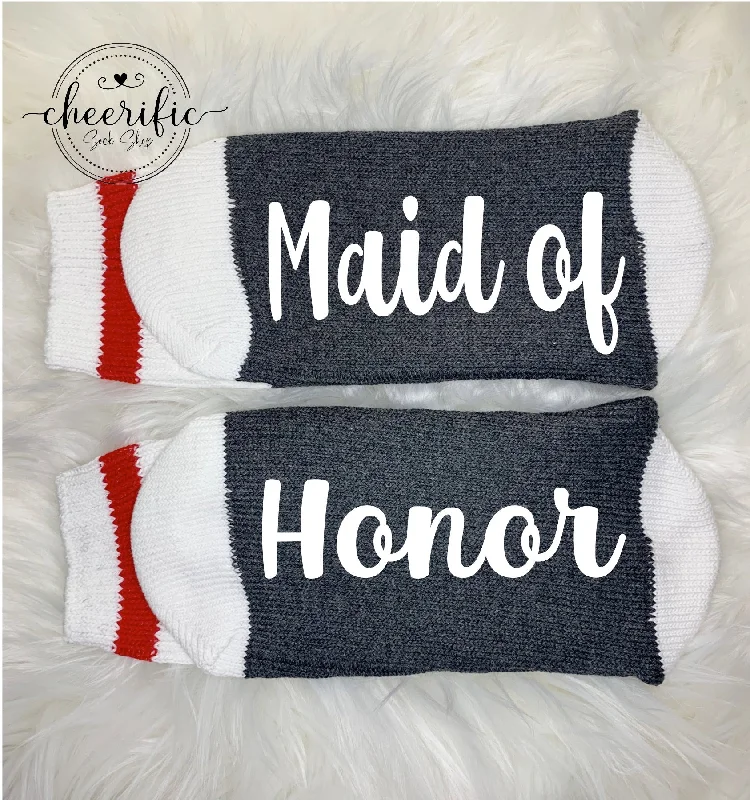 sock for men-  Maid Of Honor Socks, Wedding Party