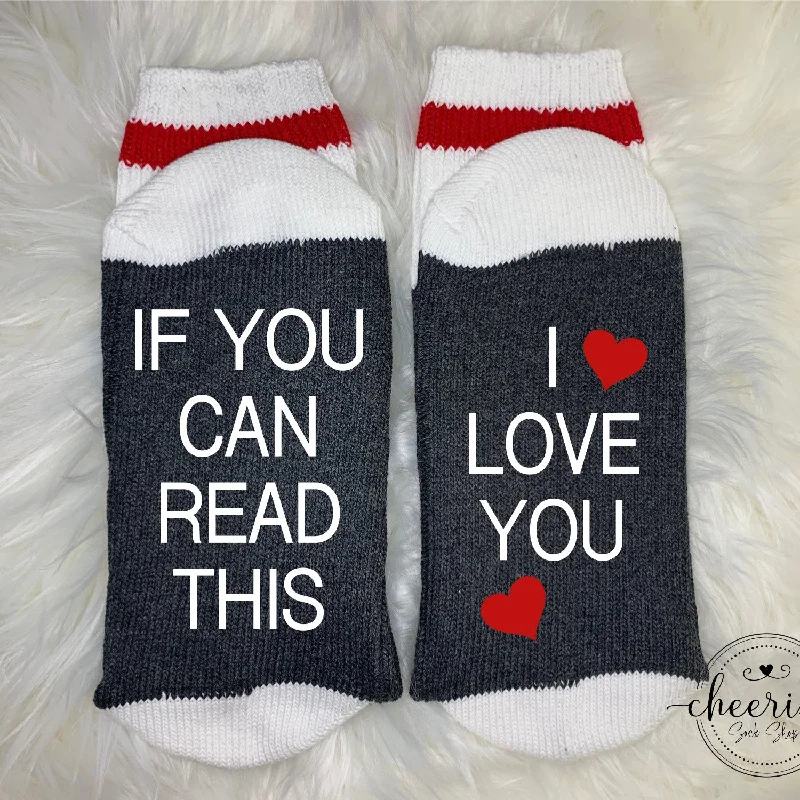 sock with warm feel-  I Love You Socks