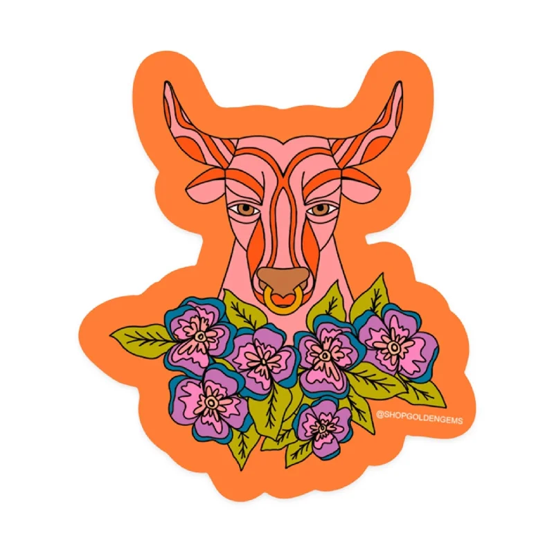 sock with soft feel-  Determined Little Taurus- Sticker