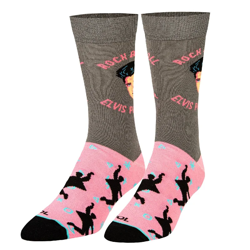 sock with rugged touch-  Elvis Rock & Roll Men's Crew Socks