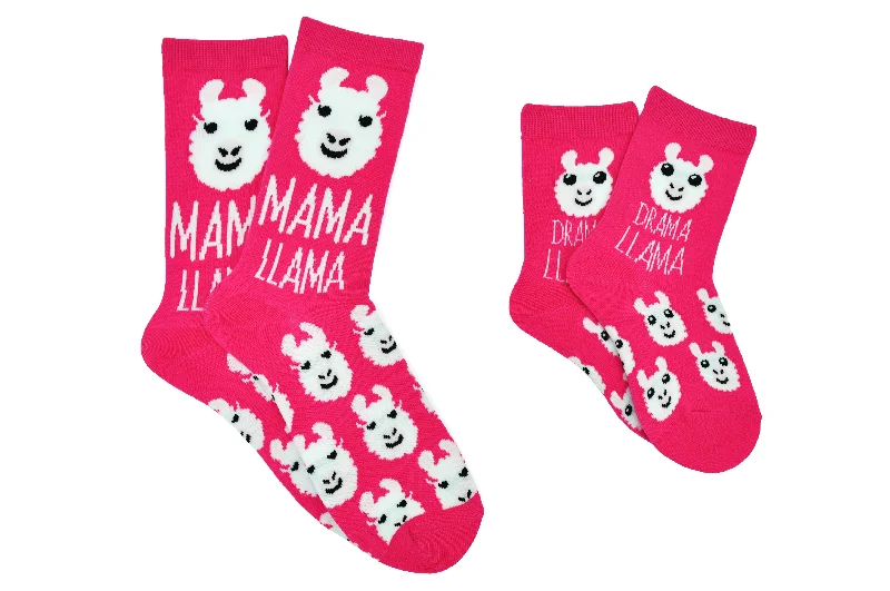 sock with thin layer-  Me + My Mini Llama 2 Pair Pack Crew Socks