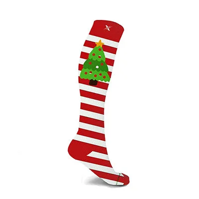 sock for stylish touch-  Peppermint Tree Compression Socks