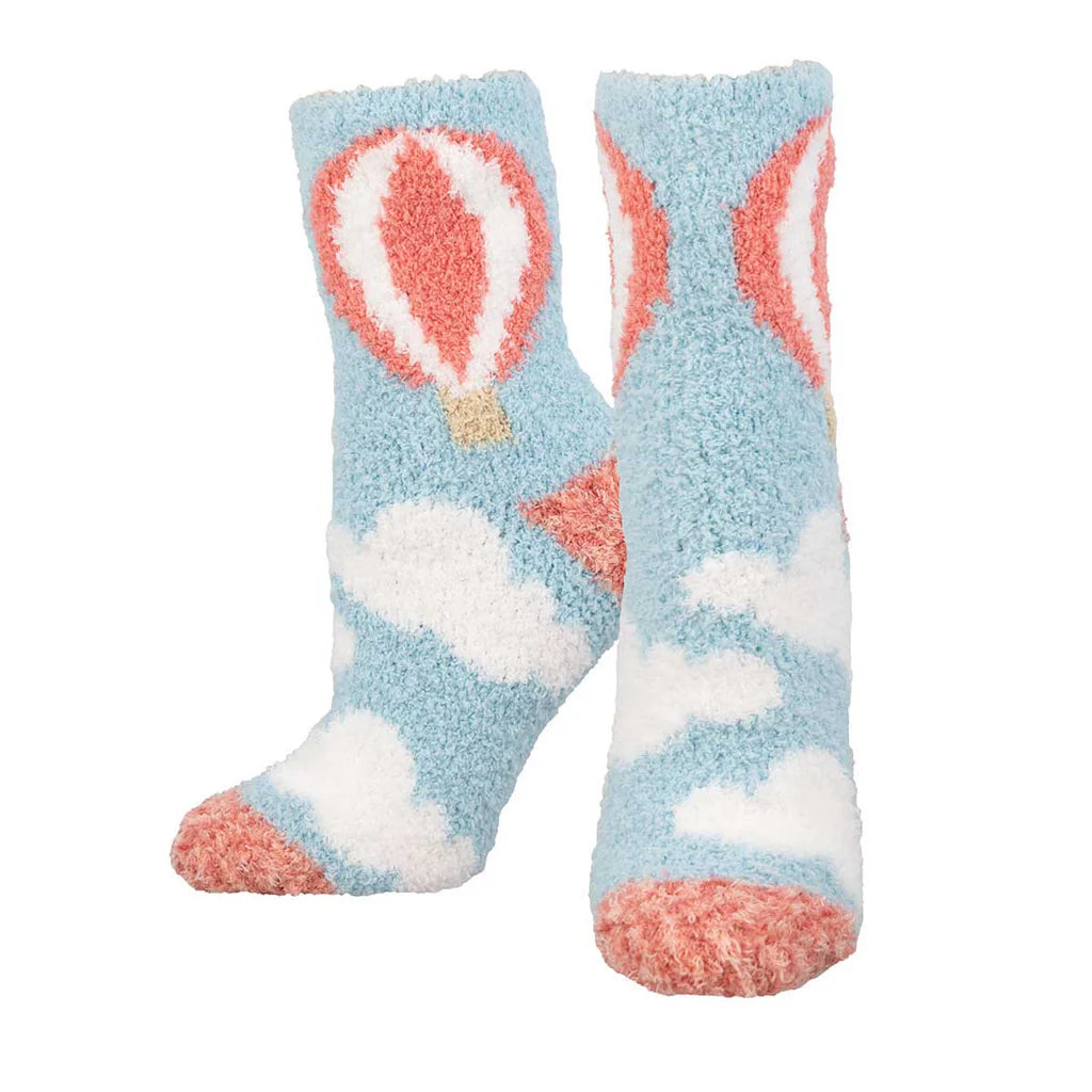 sock with clean shade-  FULL OF HOT AIR  FUZZY  WOMEN'S CREW