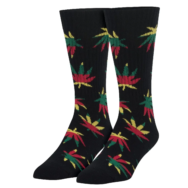 sock with durable fit-  Ganja Men's Crew Socks