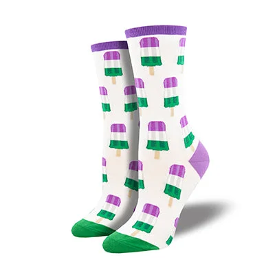 sock with black stripe-  "Genderqueer Pops" Socks