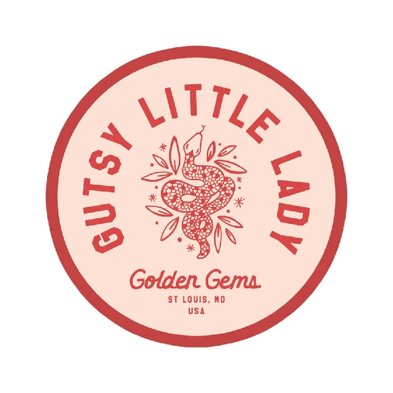 sock for work-  Gutsy Little Lady Sticker