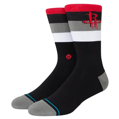 sock for chic touch-  Houston Rockets Stripe Crew Socks