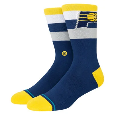 sock with sporty feel-  Indiana Pacers Stripe Crew Socks