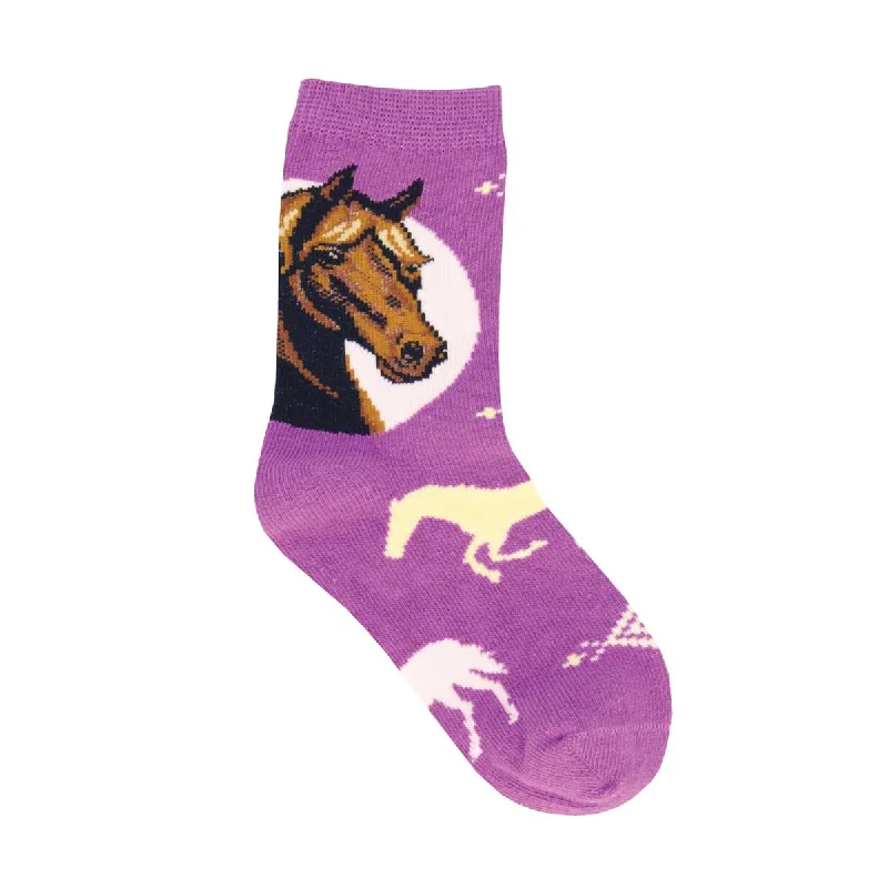 sock with bright shade-  Prancing Pony - Cotton Crew