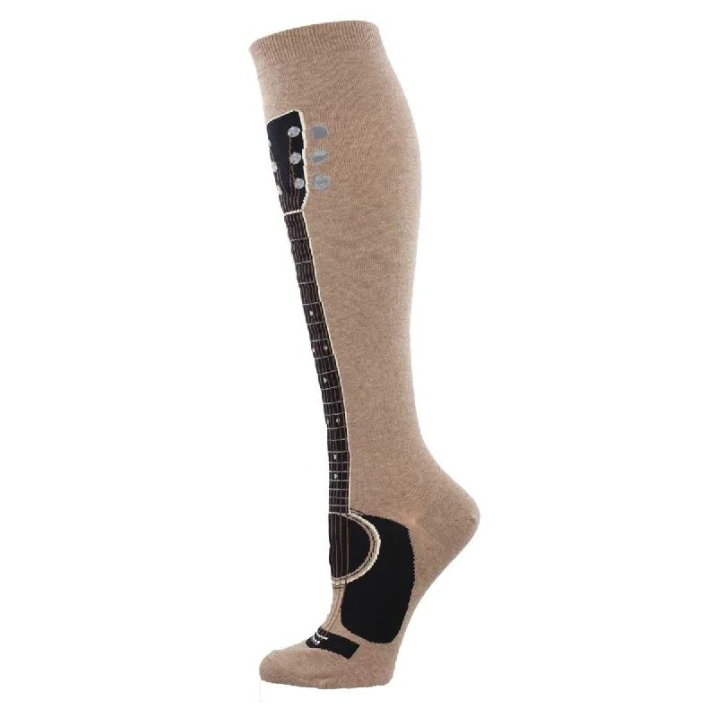 sock with cool design-  Six String Knee Highs