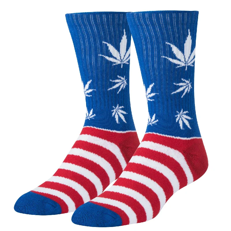 sock with sleek style-  Legalize It Men's Crew Socks