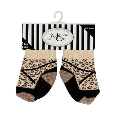 sock for rugged-  Leopard Print Mary Jane Socks