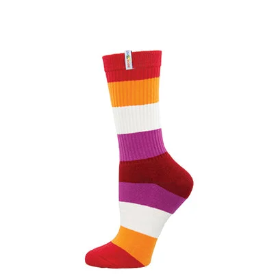 sock for fitness goals-  Lesbian Pride Athletic Socks