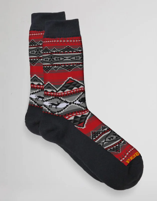 sock with classic look-  LOST TRAIL CREW SOCKS, UNISEX