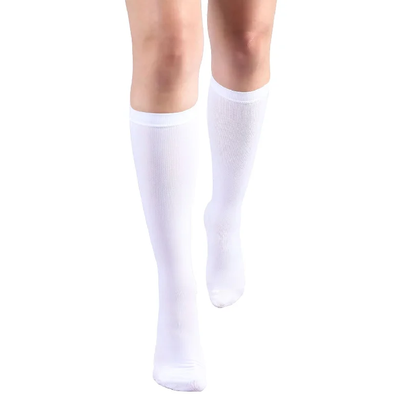 sock with bright vibe-  MD 15-20mmHg Knee High Compression Adjustable Toe Medical Support Socks