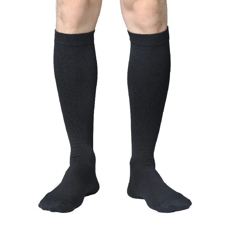 sock with subtle vibe-  MD 8-15mmHg Knee High Microfiber Compression Socks