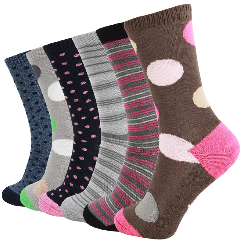 sock with luxury feel-  MD 6 Pairs Bamboo Cute Argyle Colourful Dress Socks